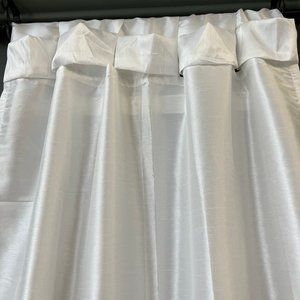 2 Madison Park Lined Window Curtains - 50" x 84" Bright White
